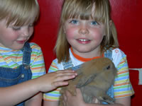 Charlie with rabbit